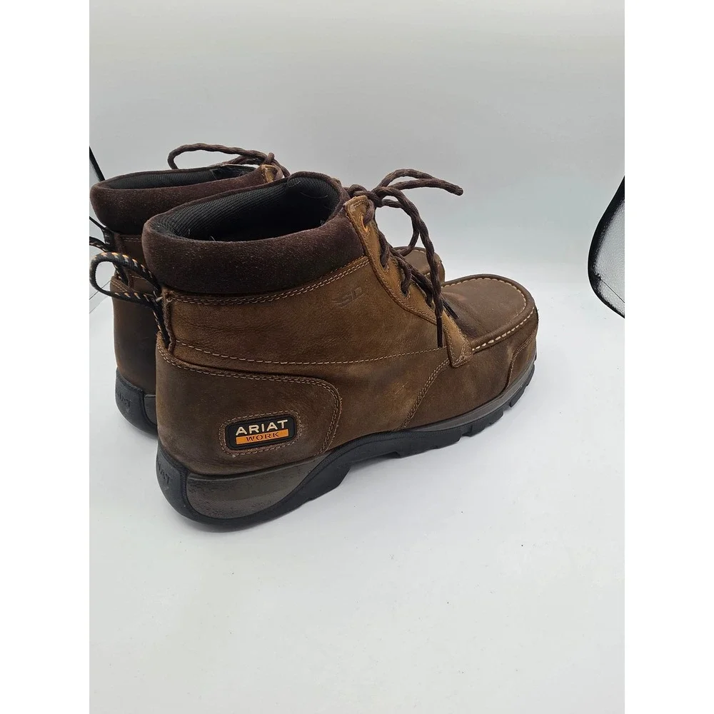 Ariat Work Mens Brown Leather Composite Toe Static Dissipative Boots 12EE
